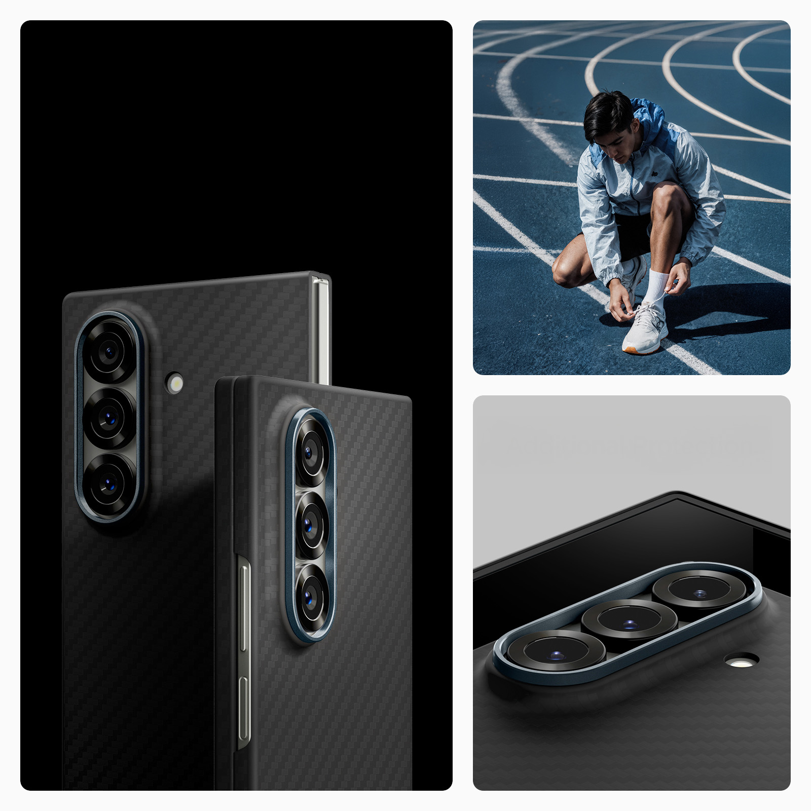 Etui Spigen Air Skin Aramid do Galaxy Z Fold7, czarne